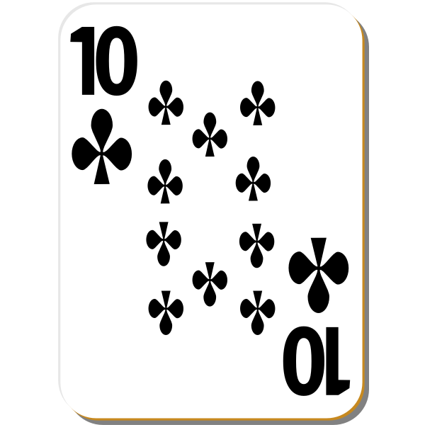 SVG Ten of clubs vector image