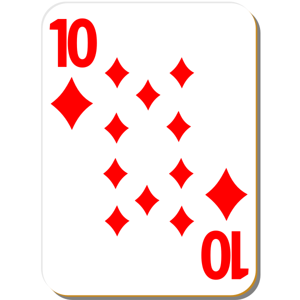 SVG Ten of diamonds vector clip art