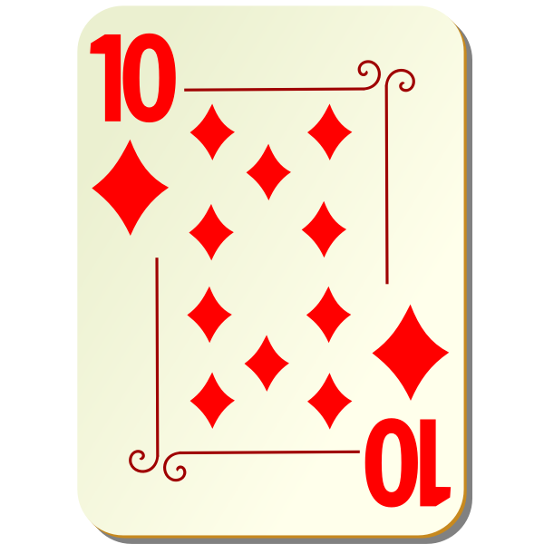 SVG Ten of diamonds vector graphics