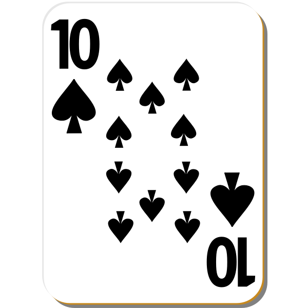 SVG Ten of spades playing card vector clip art