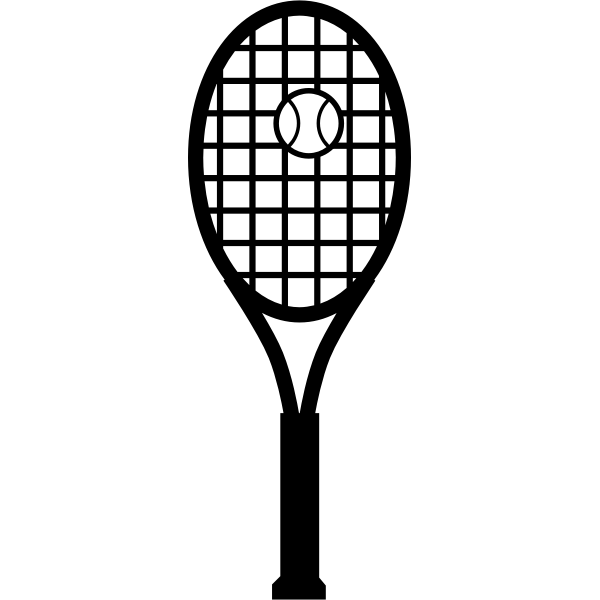 SVG Tennis racket and ball vector image