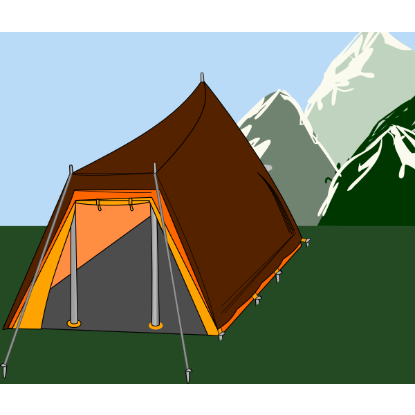 SVG Tent in nature vector image