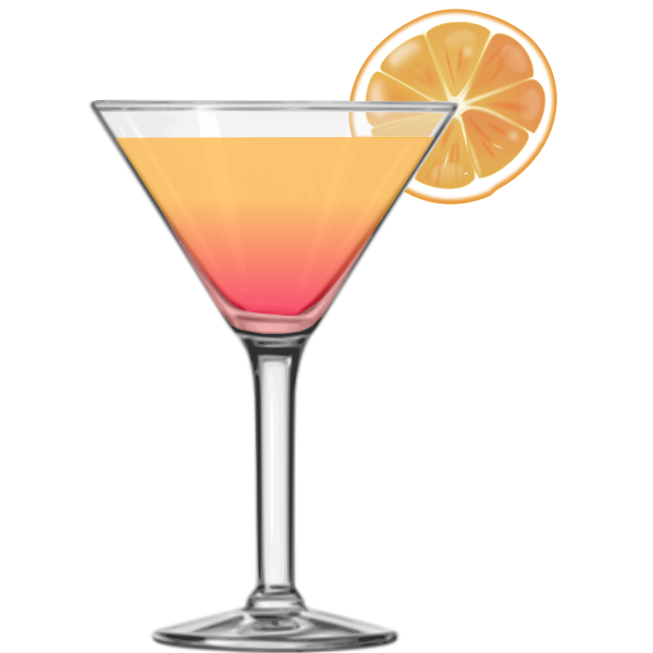 SVG Tequila sunrise cocktail vector image