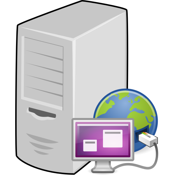 SVG Terminal server vector clip art