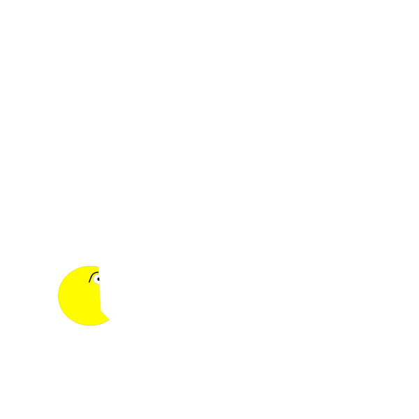 SVG terrified pacman - a smaller version