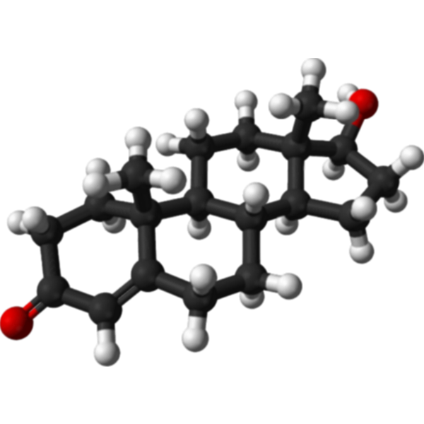 SVG Testosterone molecule 3d