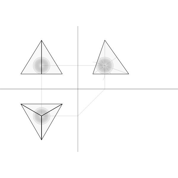SVG tetrahedron sphere inside -- Tetraeder Innenkugel