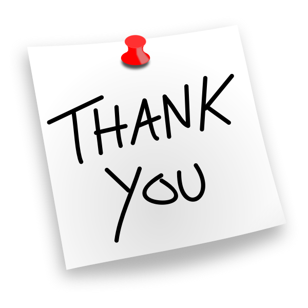 SVG Thank You note vector drawing