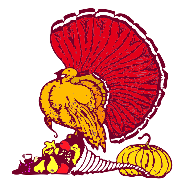 SVG Thanksgiving turkey and harvest