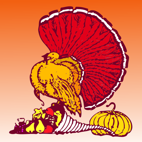 SVG Thanksgiving turkey and veggies