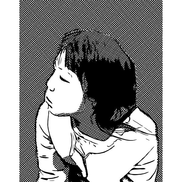 SVG Thatched Woman Side