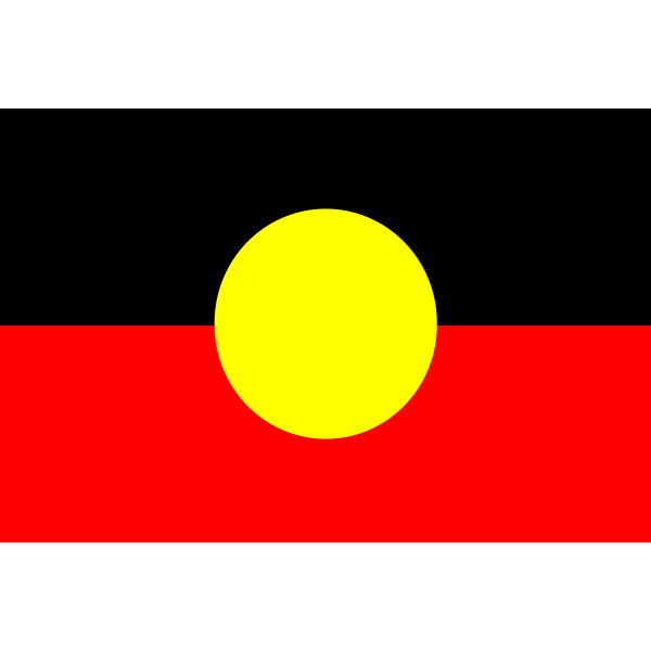 SVG The Australian Aboriginal flag vector image