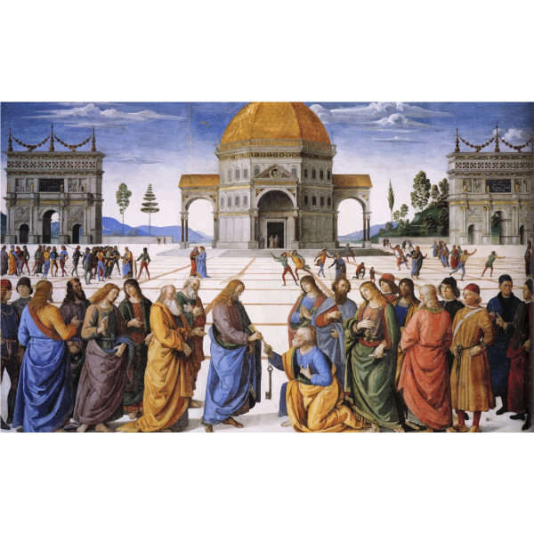 SVG The Delivery of the Keys by Perugino Perugino 1481 82