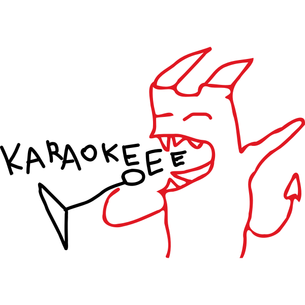 SVG The Devil invented karaoke lineart by Rones