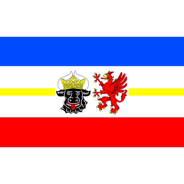 SVG The flag of MecklenburgVorpommern vector image