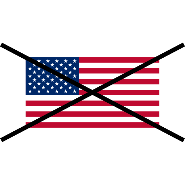 SVG The Flag of the United States crossed out