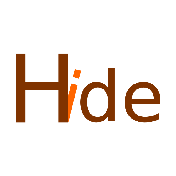SVG the i in hide hiding