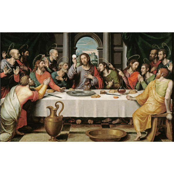 SVG The Last Supper Ultima Cena Juan de Juanes