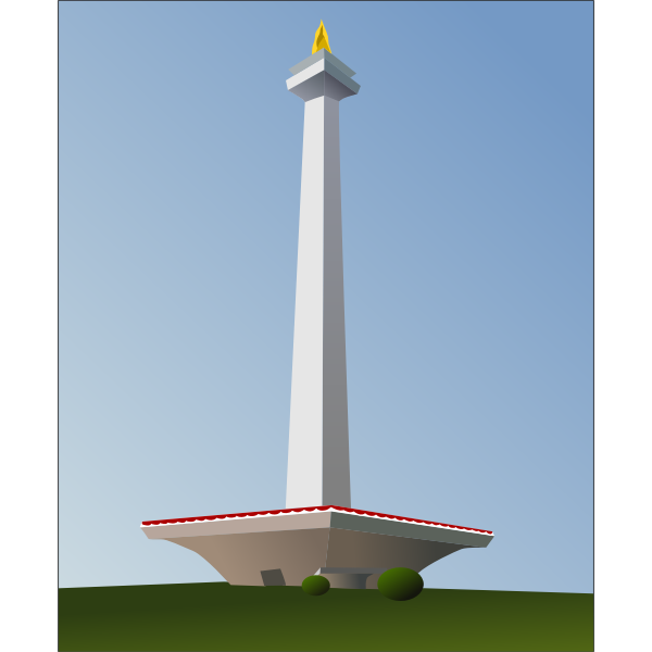 SVG The National Monument in Indonesia vector illustration