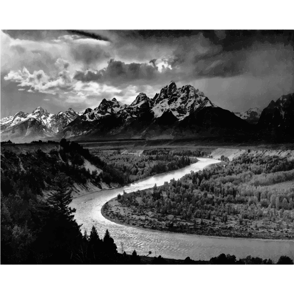 SVG The Tetons and the Snake River 1942