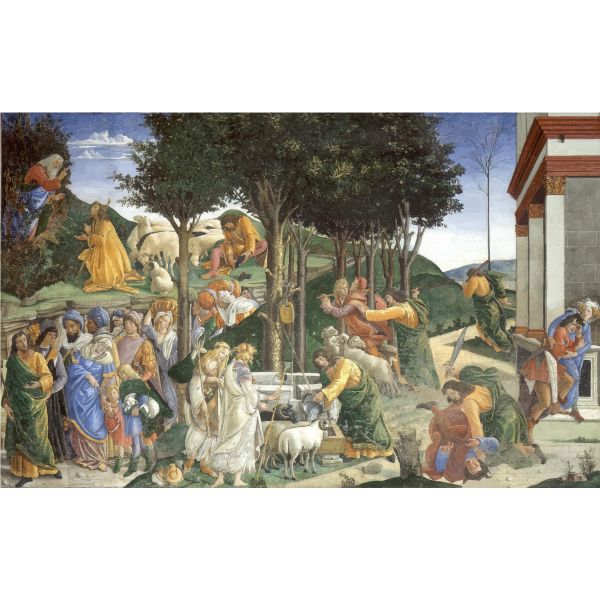 SVG The Trials of Moses By Botticelli