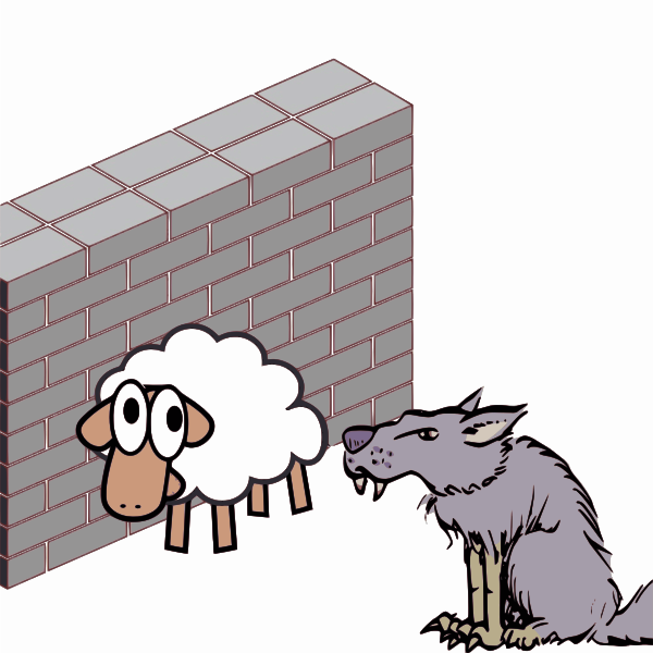 SVG the wolf is in the sheepfold