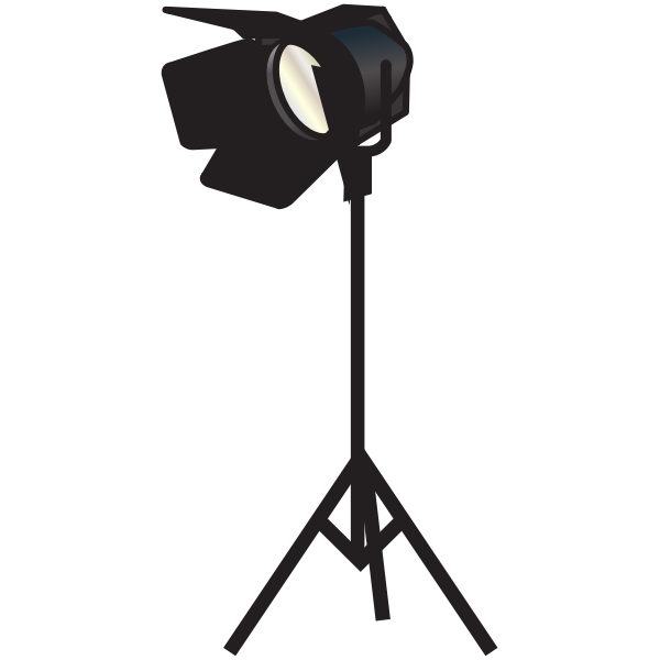 SVG Theater or studio spotlight on tripod