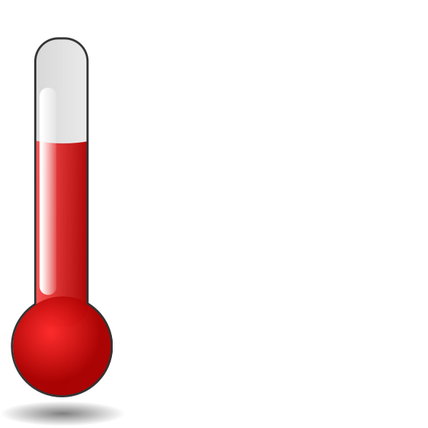 SVG Thermometer tube red vector graphics