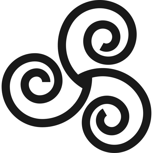 SVG Thick line Triskelion drawing