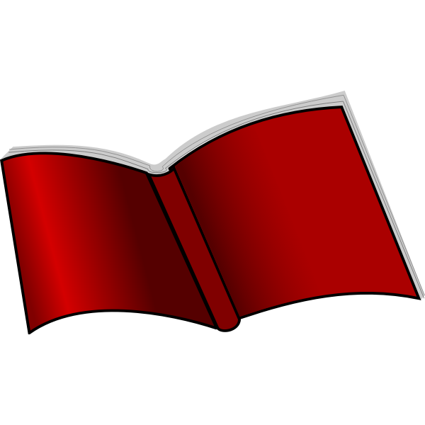 SVG Thin red cover book