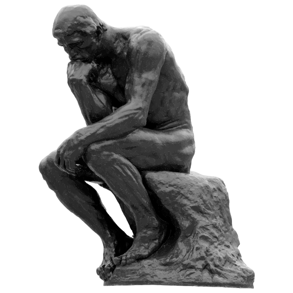 SVG Thinker sculpture