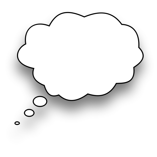 SVG Thinking bubble direction left vector image