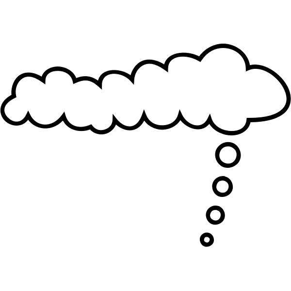SVG Thinking bubble vector illustration