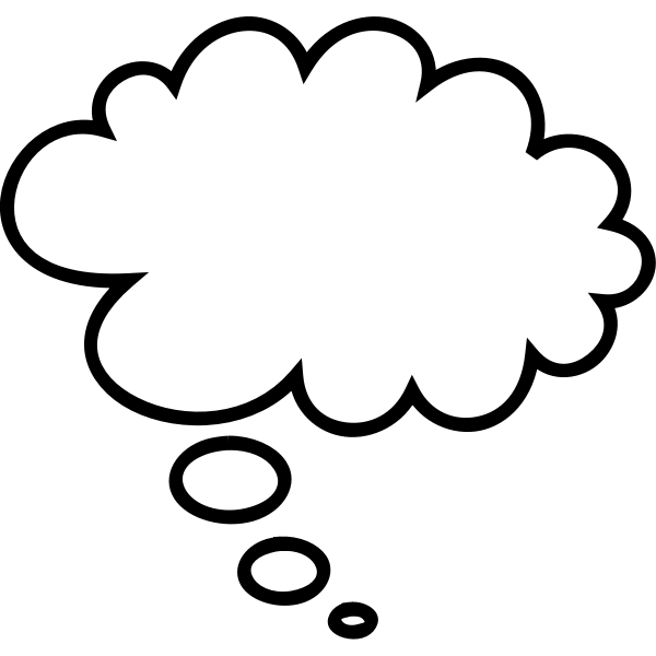 SVG Thinking comic cloud vector image