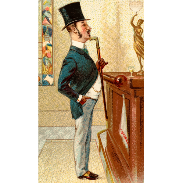 SVG Thinking gentleman image