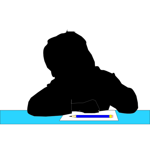 SVG Thinking kid