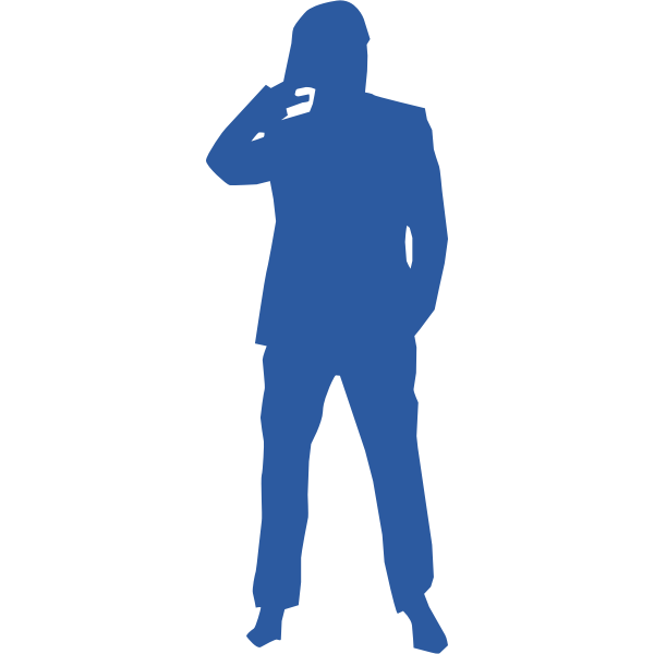 SVG Thinking man silhouette vector image