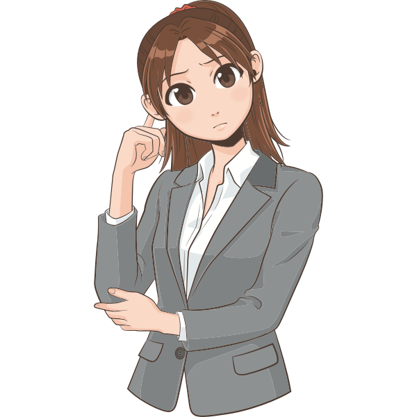 SVG Thinking woman