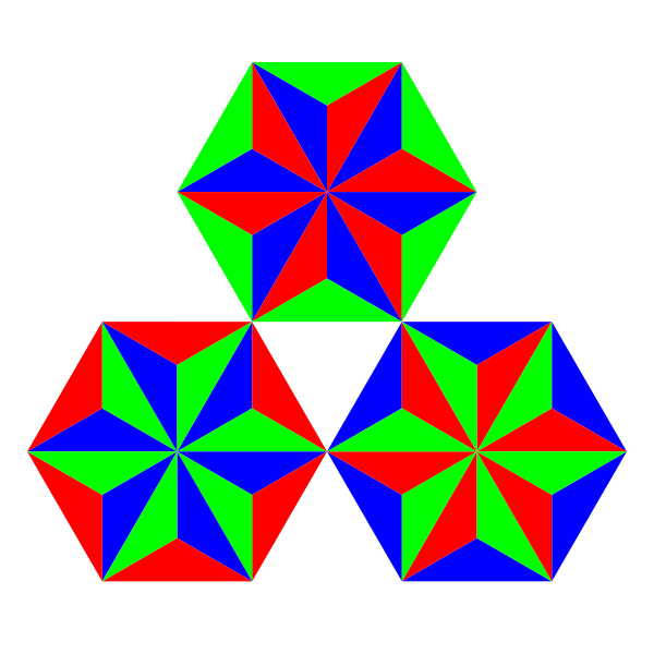 SVG thirds of triangles