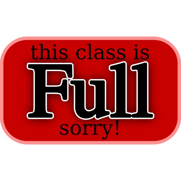 SVG this class is FULL sorry