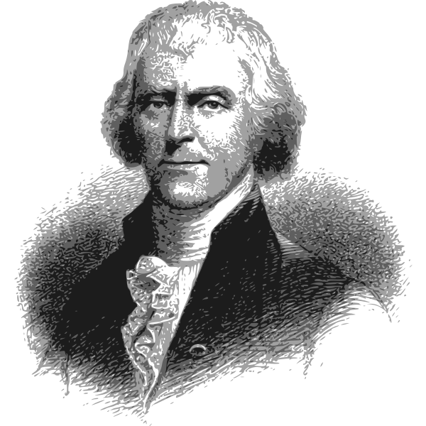 SVG Thomas Jefferson portrait vector illustration