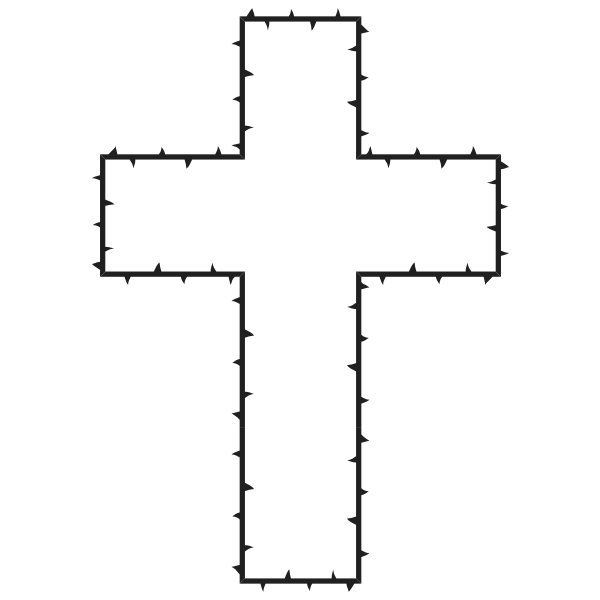 SVG Thorns cross