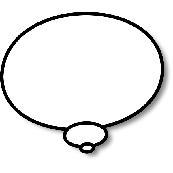 SVG Thought callout bubble center vector image