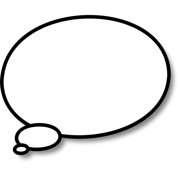 SVG Thought callout bubble left vector image