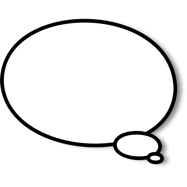 SVG Thought callout bubble right vector image
