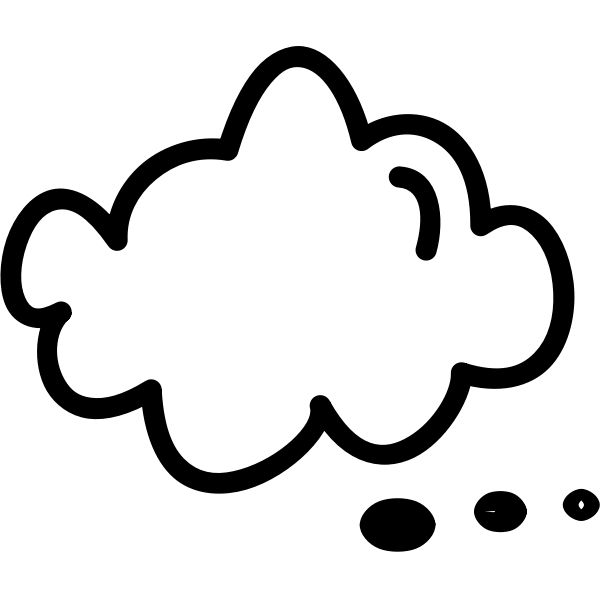 SVG Thought cloud vector image