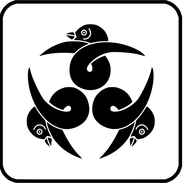 SVG Three birds silhouette