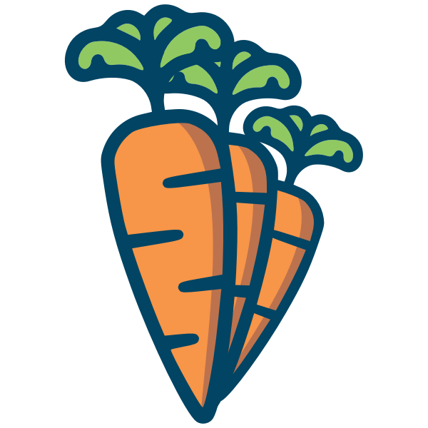 SVG Three carrots drawing