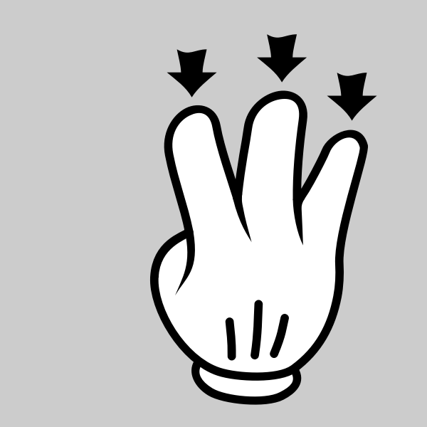 SVG Three cartoonish fingers