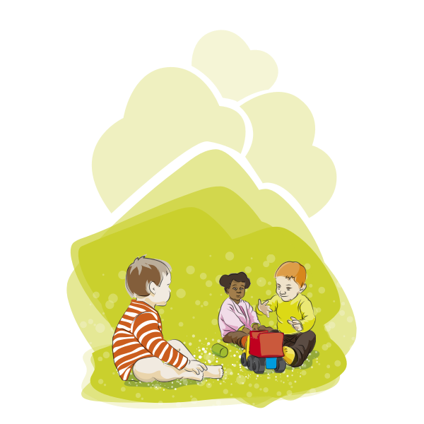 SVG Three children playing